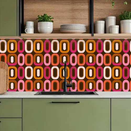 Modern - Retro - Kleurrijk keuken achterwand 2 middel 871 -sfeer3