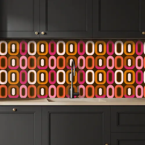 Modern - Retro - Kleurrijk keuken achterwand 2 middel 871 -sfeer1