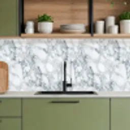 Mozaïek - Marmer - Wit - Onregelmatig keuken achterwand 2 middel 871 -sfeer3