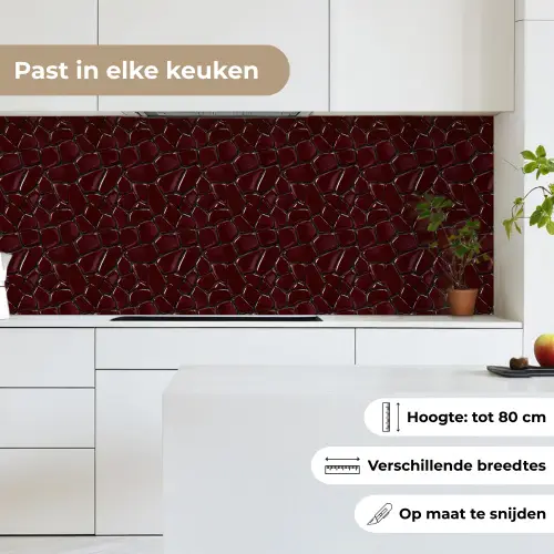 Mozaïek - Tegel - Bordeauxrood keuken achterwand 2 middel 871 -sfeer4_NL