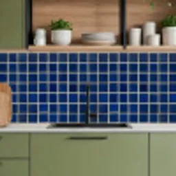 Mozaïek - Tegels- Glanzend - Blauw keuken achterwand 2 middel 871 -sfeer3