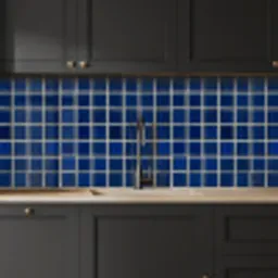 Mozaïek - Tegels- Glanzend - Blauw keuken achterwand 2 middel 871 -sfeer1