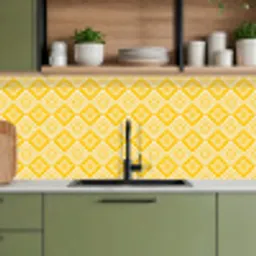 Mozaïek - Vintage - Geel - Patronen keuken achterwand 2 middel 871 -sfeer3
