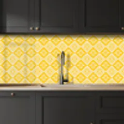 Mozaïek - Vintage - Geel - Patronen keuken achterwand 2 middel 871 -sfeer1