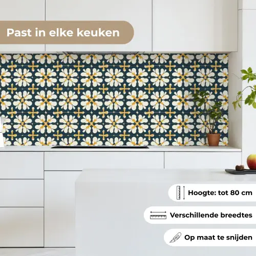 Motief - Tegel - Okergeel keuken achterwand 2 middel 871 -sfeer4_NL
