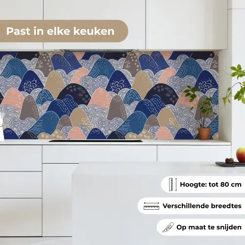 Berg - Pastel - Japans - Patronen keuken achterwand 2 middel 871 -sfeer4_NL