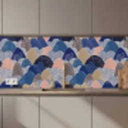 Berg - Pastel - Japans - Patronen keuken achterwand 2 middel 871 zz_3dshopping