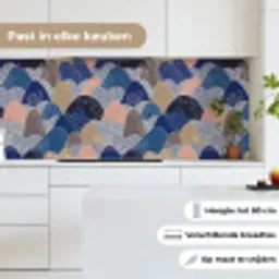 Berg - Pastel - Japans - Patronen keuken achterwand 2 middel 871 -sfeer4_NL