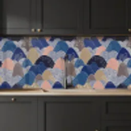 Berg - Pastel - Japans - Patronen keuken achterwand 2 middel 871 -sfeer1