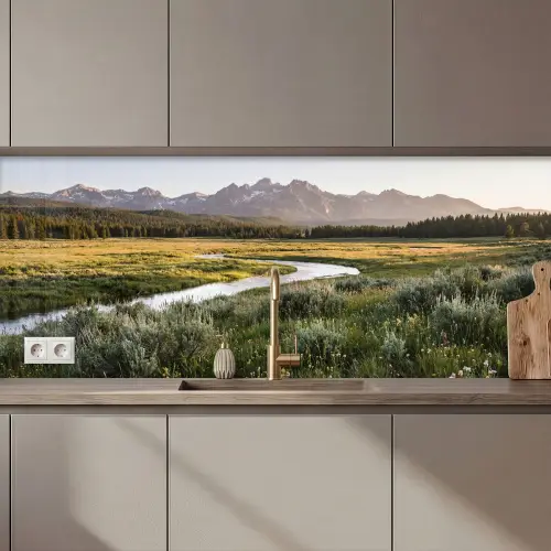 Berglandschap - Rivier - Bos keuken achterwand 2 middel zz_3dshopping