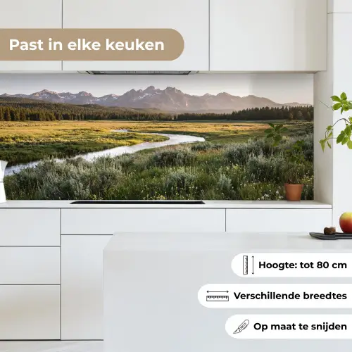 Berglandschap - Rivier - Bos keuken achterwand 2 middel -sfeer4_NL
