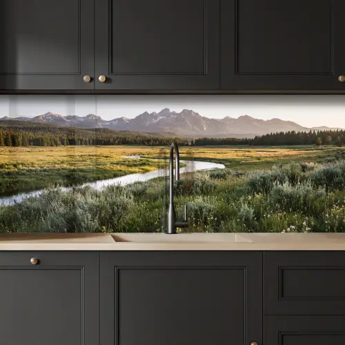 Berglandschap - Rivier - Bos keuken achterwand 2 middel -sfeer1
