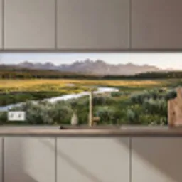 Berglandschap - Rivier - Bos keuken achterwand 2 middel zz_3dshopping