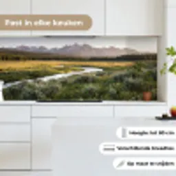 Berglandschap - Rivier - Bos keuken achterwand 2 middel -sfeer4_NL