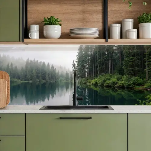 Bergen - Meer - Bos keuken achterwand 2 middel -sfeer3