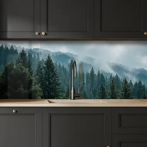 Naaldwoud - Bergen - Mist keuken achterwand 2 middel -sfeer1