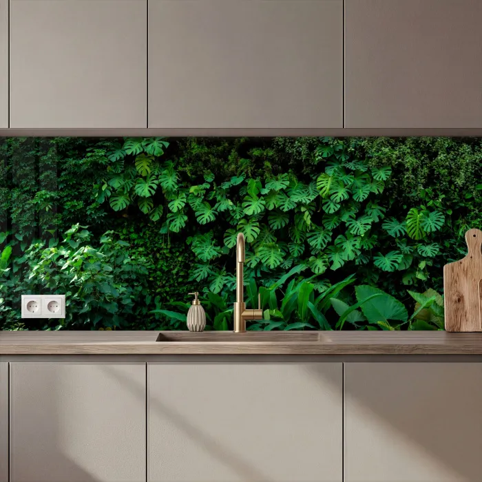 Natuur - Bos - Groen - Monstera keuken achterwand 2 middel zz_3dshopping