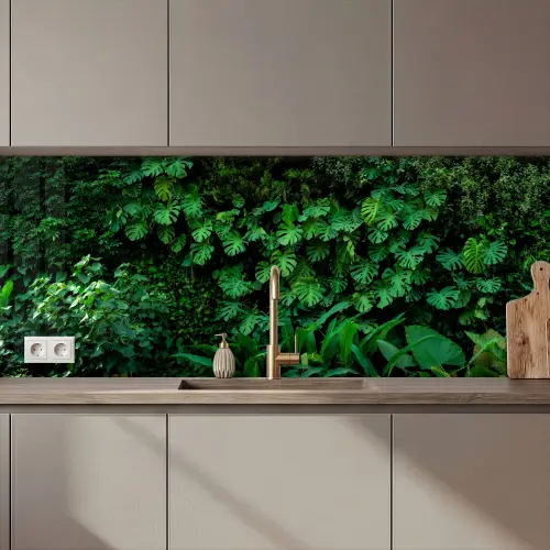 Natuur - Bos - Groen - Monstera keuken achterwand 2 middel zz_3dshopping