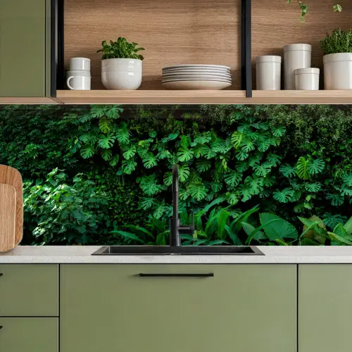 Natuur - Bos - Groen - Monstera keuken achterwand 2 middel -sfeer3
