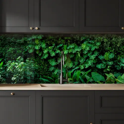 Natuur - Bos - Groen - Monstera keuken achterwand 2 middel -sfeer1