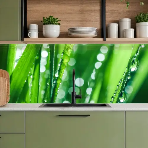 Natuur - Gras - Groen keuken achterwand 2 middel -sfeer3