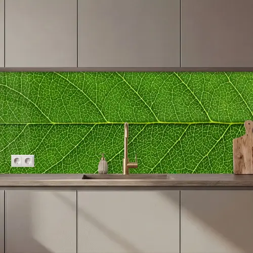 Natuur - Blad - Groen keuken achterwand 2 middel zz_3dshopping