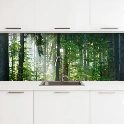 Natuur - Bomen - Bos - Groen - Zon - Gras - Planten keuken achterwand 2 groot -3d