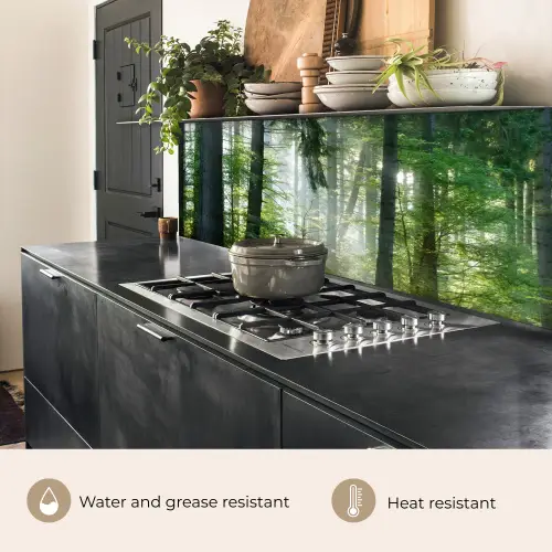 Natuur - Bomen - Bos - Groen - Zon - Gras - Planten keuken achterwand 2 groot -usp_EN