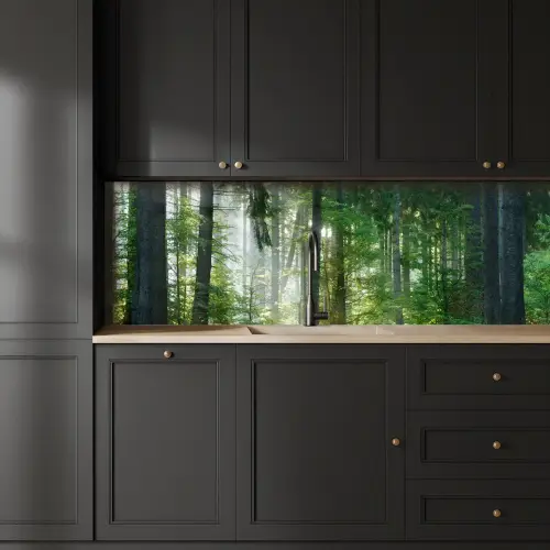 Natuur - Bomen - Bos - Groen - Zon - Gras - Planten keuken achterwand 2 groot -sfeer1