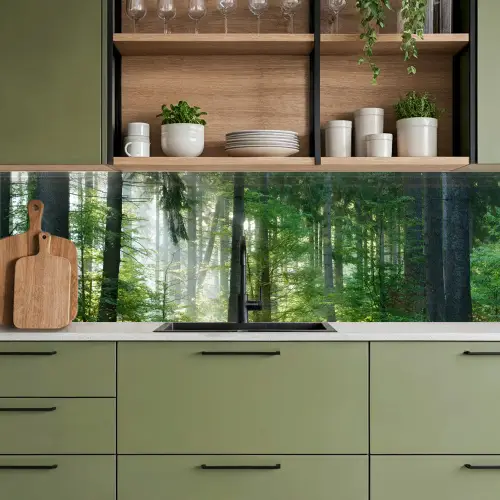 Natuur - Bomen - Bos - Groen - Zon - Gras - Planten keuken achterwand 2 groot -sfeer3