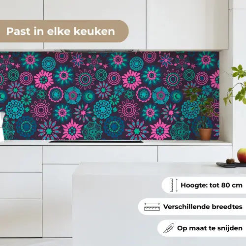 Neon - Bloemen - Patronen keuken achterwand 2 middel 871 -sfeer4_NL
