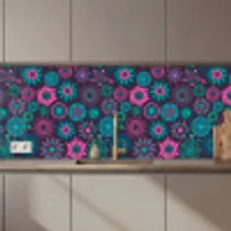 Neon - Bloemen - Patronen keuken achterwand 2 middel 871 zz_3dshopping