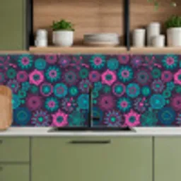 Neon - Bloemen - Patronen keuken achterwand 2 middel 871 -sfeer3