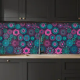 Neon - Bloemen - Patronen keuken achterwand 2 middel 871 -sfeer1