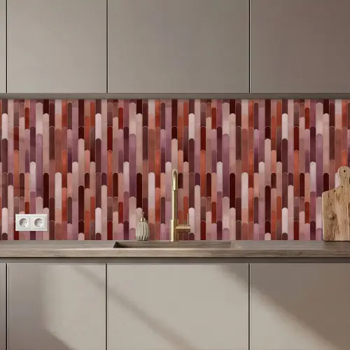 Langwerpig - Tegels - Rood - Koper keuken achterwand 2 middel 871 zz_3dshopping