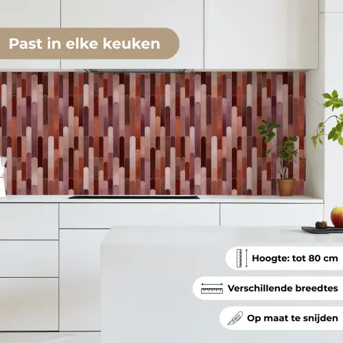 Langwerpig - Tegels - Rood - Koper keuken achterwand 2 middel 871 -sfeer4_NL