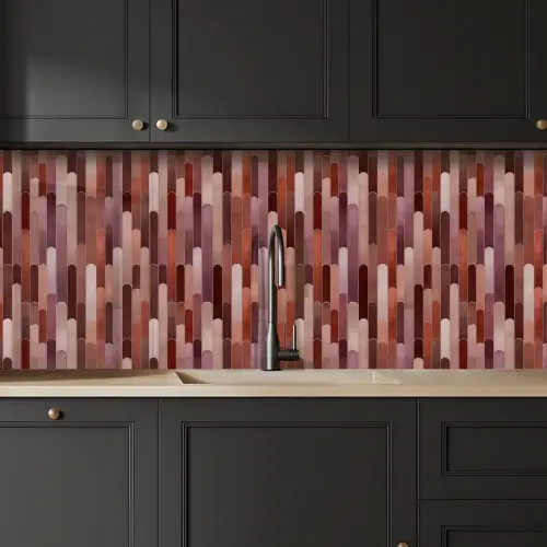 Langwerpig - Tegels - Rood - Koper keuken achterwand 2 middel 871 -sfeer1