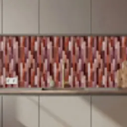 Langwerpig - Tegels - Rood - Koper keuken achterwand 2 middel 871 zz_3dshopping