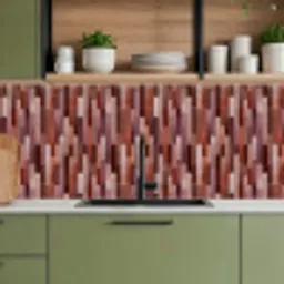 Langwerpig - Tegels - Rood - Koper keuken achterwand 2 middel 871 -sfeer3