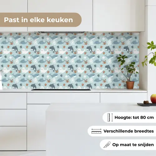 Oceaan - Walvis - Zeehond - Krab keuken achterwand 2 middel 871 -sfeer4_NL