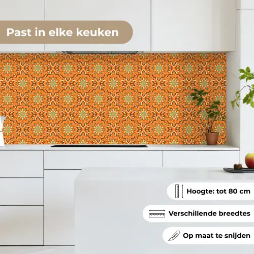 Oranje - Mandala - Design - Bohemian - Vintage keuken achterwand 2 middel 871 -sfeer4_NL