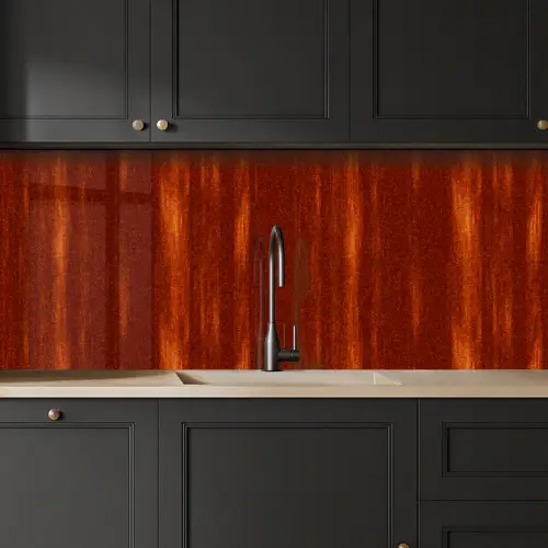 Oranje - Rood - Roest - Metaal keuken achterwand 2 middel 871 -sfeer1