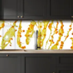 Oranje - Geel - Splash - Fruit keuken achterwand 2 middel -sfeer1