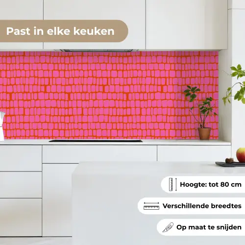 Organisch - Raster - Roze keuken achterwand 2 middel 871 -sfeer4_NL