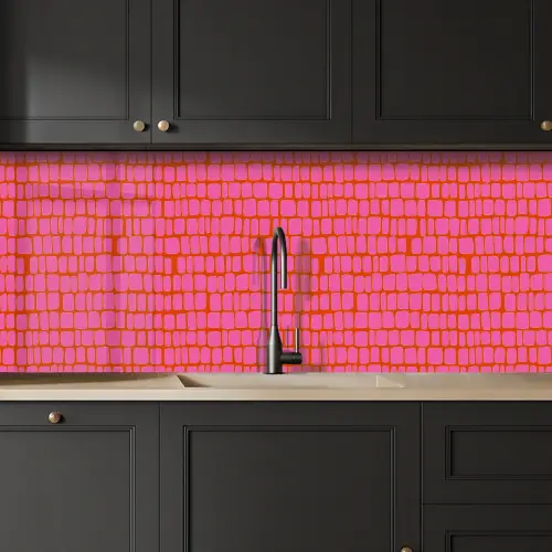 Organisch - Raster - Roze keuken achterwand 2 middel 871 -sfeer1