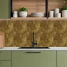 Organisch - Lijnen - Goud keuken achterwand 2 middel 871 -sfeer3