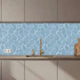 Organisch - Patroon - Blauw keuken achterwand 2 middel 871 zz_3dshopping
