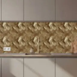 Organisch - Patroon - Bladeren - Goud keuken achterwand 2 middel 871 zz_3dshopping