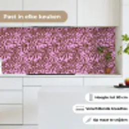 Organisch - Patroon - Roze keuken achterwand 2 middel 871 -sfeer4_NL