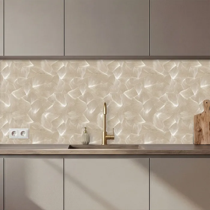 Organisch - Textuur - Beige keuken achterwand 2 middel 871 zz_3dshopping